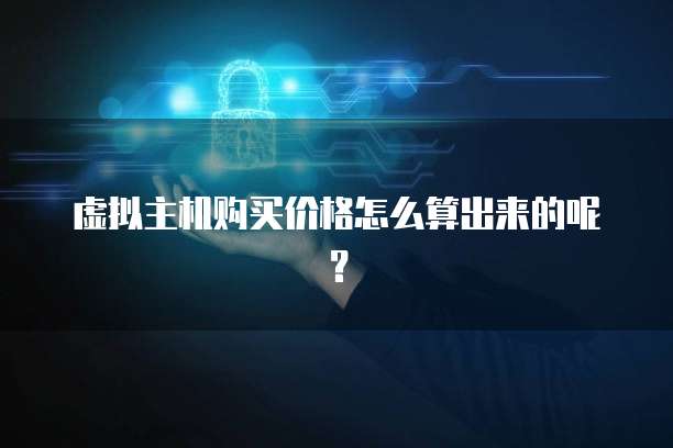 虚拟主机购买价格怎么算出来的呢？