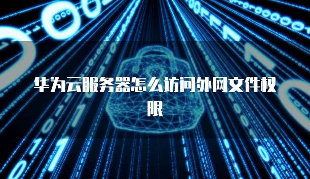 华为云服务器怎么访问外网文件权限