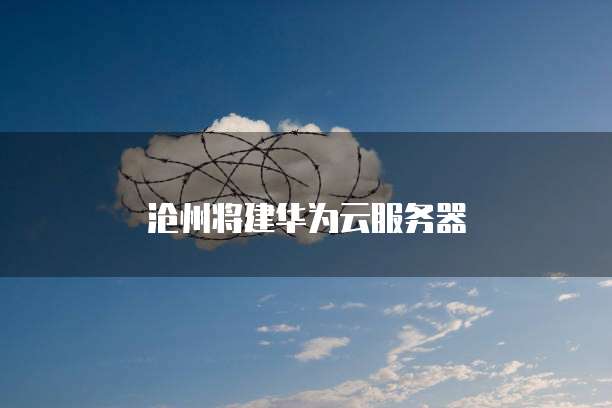 沧州将建华为云服务器