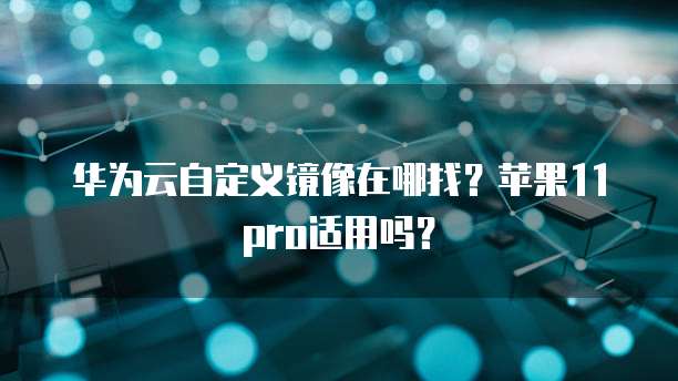 华为云自定义镜像在哪找？苹果11pro适用吗？