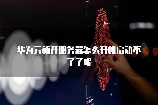华为云新开服务器怎么开机启动不了了呢
