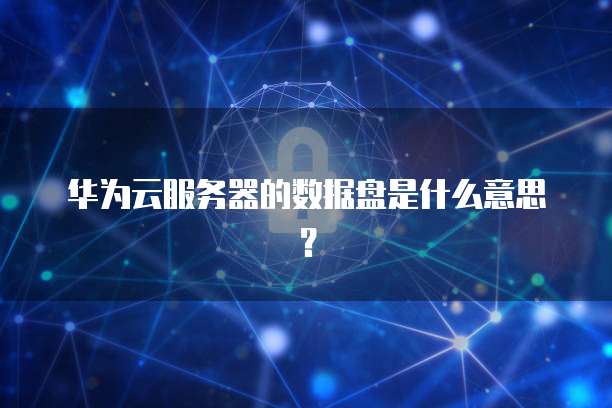 华为云服务器的数据盘是什么意思？