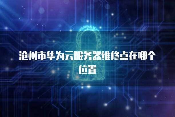 沧州市华为云服务器维修点在哪个位置