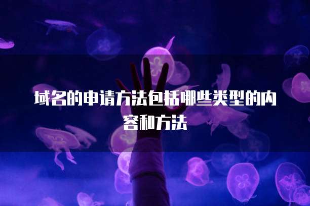 域名的申请方法包括哪些类型的内容和方法