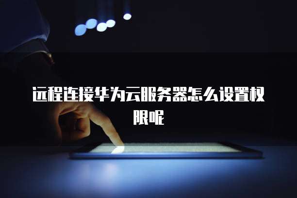 远程连接华为云服务器怎么设置权限呢