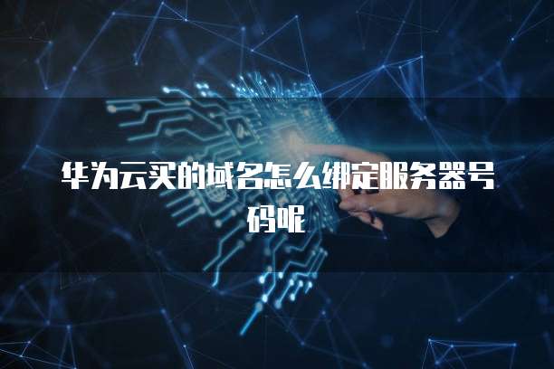 华为云买的域名怎么绑定服务器号码呢