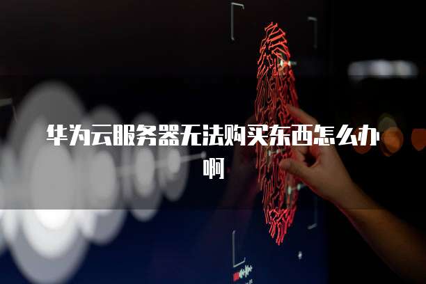 华为云服务器无法购买东西怎么办啊