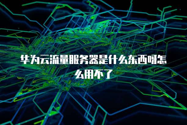 华为云流量服务器是什么东西呀怎么用不了