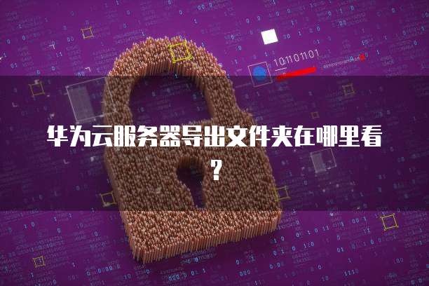 华为云服务器导出文件夹在哪里看？