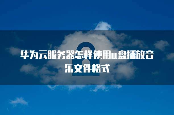 华为云服务器怎样使用u盘播放音乐文件格式