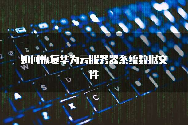 如何恢复华为云服务器系统数据文件