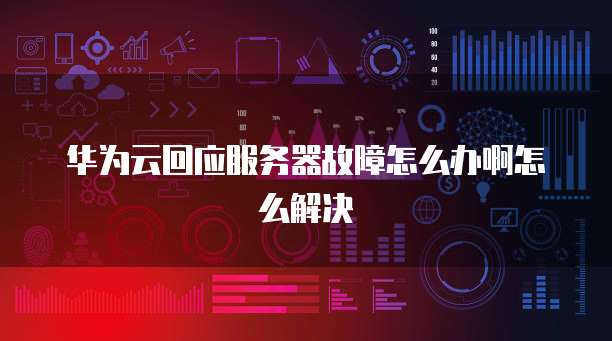 华为云回应服务器故障怎么办啊怎么解决