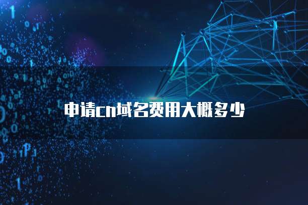申请cn域名费用大概多少