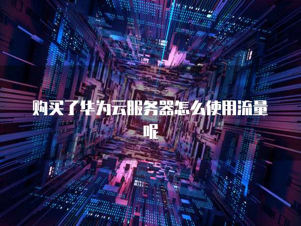 购买了华为云服务器怎么使用流量呢