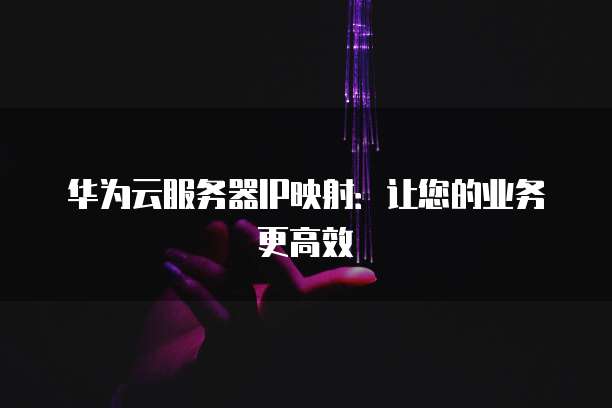 华为云服务器IP映射：让您的业务更高效