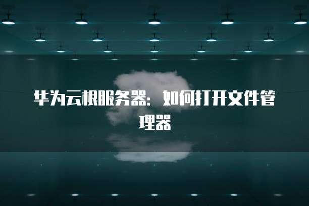 华为云根服务器：如何打开文件管理器