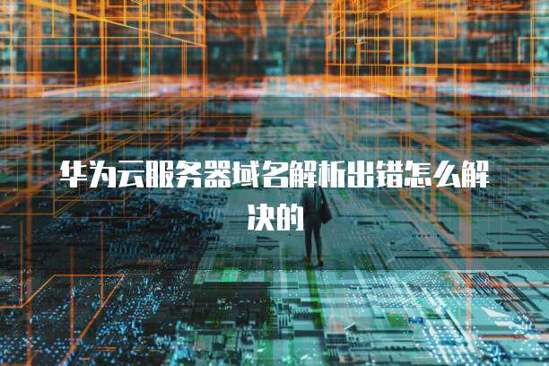 华为云服务器域名解析出错怎么解决的
