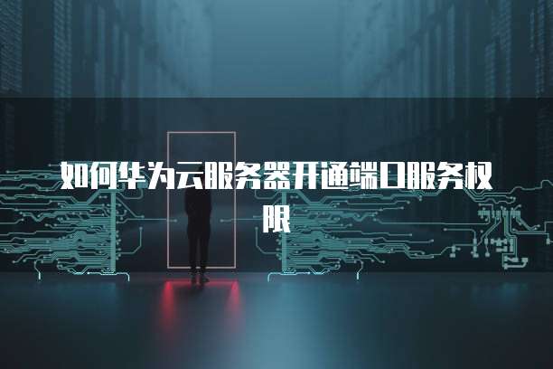 如何华为云服务器开通端口服务权限