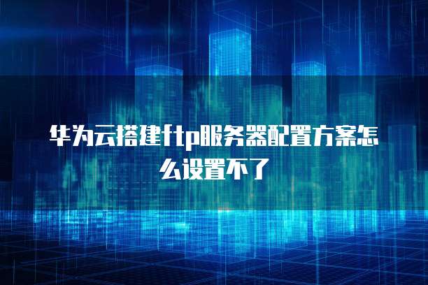 华为云搭建ftp服务器配置方案怎么设置不了