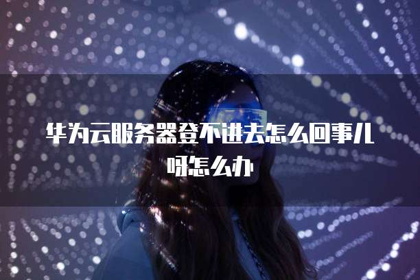 华为云服务器登不进去怎么回事儿呀怎么办
