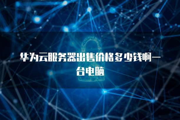 华为云服务器出售价格多少钱啊一台电脑