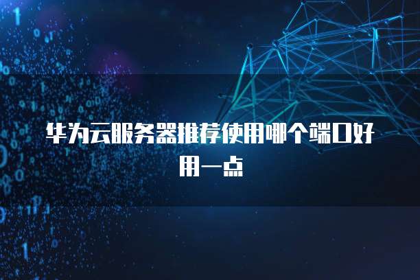 华为云服务器推荐使用哪个端口好用一点