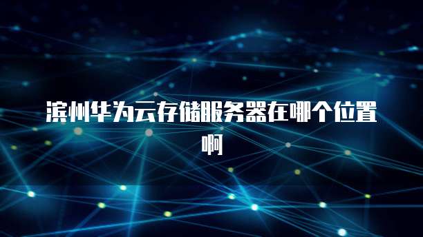 滨州华为云存储服务器在哪个位置啊