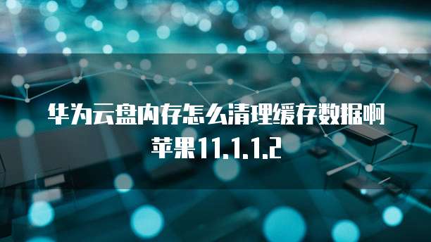 华为云盘内存怎么清理缓存数据啊苹果11.1.1.2