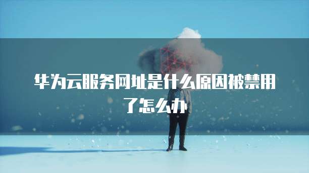 华为云服务网址是什么原因被禁用了怎么办