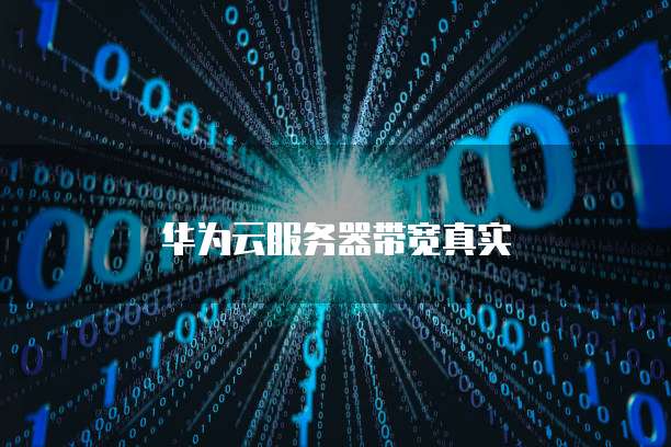 华为云服务器带宽真实