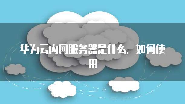 华为云内网服务器是什么，如何使用