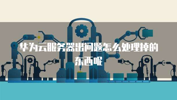 华为云服务器出问题怎么处理掉的东西呢