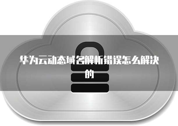 华为云动态域名解析错误怎么解决的