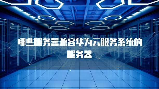 哪些服务器兼容华为云服务系统的服务器