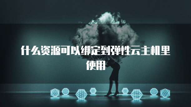 什么资源可以绑定到弹性云主机里使用
