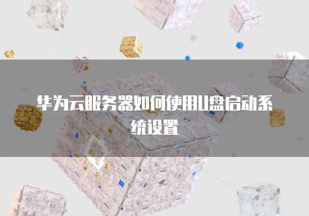 华为云服务器如何使用U盘启动系统设置