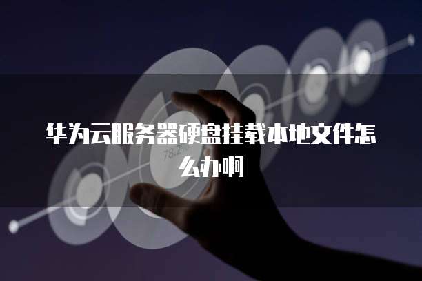 华为云服务器硬盘挂载本地文件怎么办啊