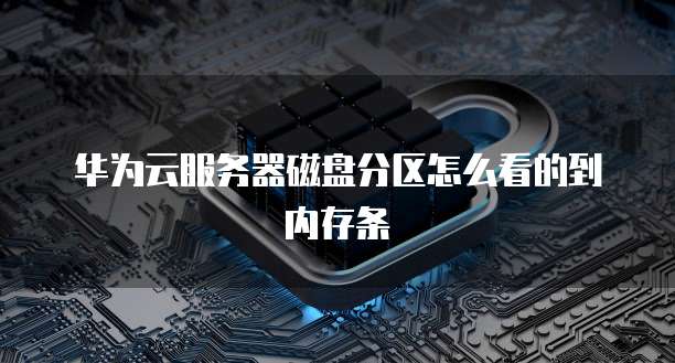 华为云服务器磁盘分区怎么看的到内存条