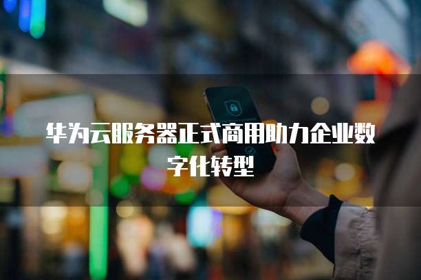 华为云服务器正式商用助力企业数字化转型