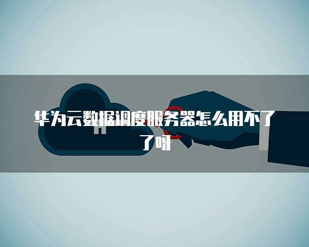 华为云数据调度服务器怎么用不了了呀