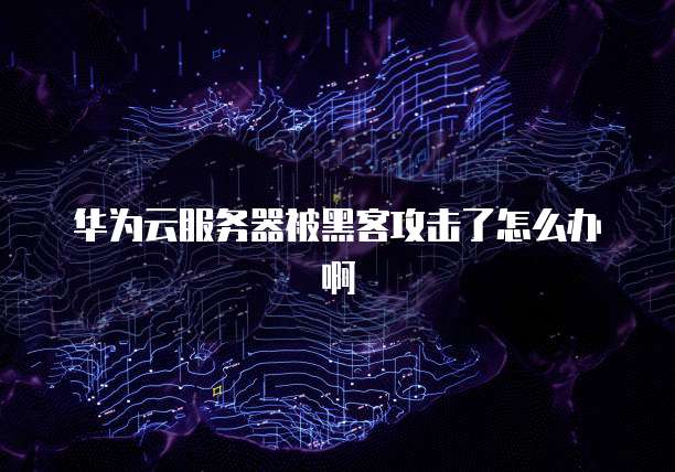 华为云服务器被黑客攻击了怎么办啊
