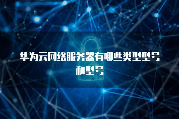 华为云网络服务器有哪些类型型号和型号