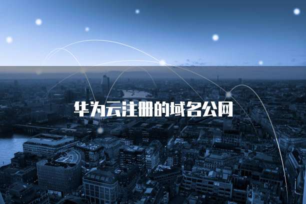 华为云注册的域名公网