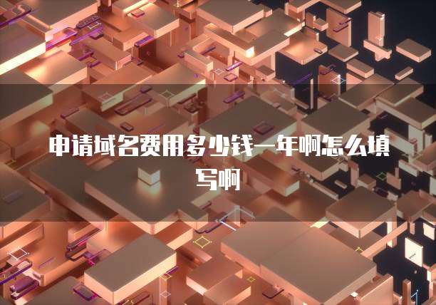 申请域名费用多少钱一年啊怎么填写啊