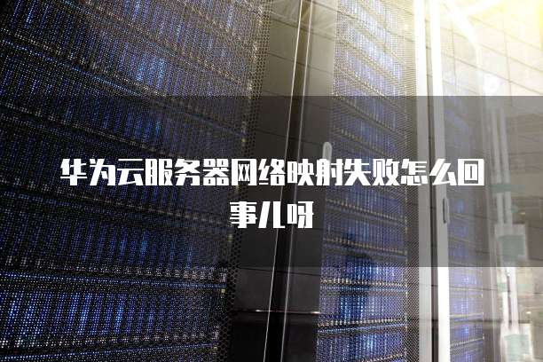 华为云服务器网络映射失败怎么回事儿呀