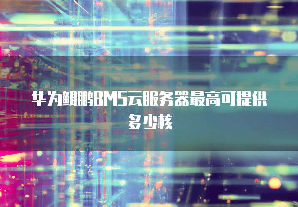 华为鲲鹏BMS云服务器最高可提供多少核
