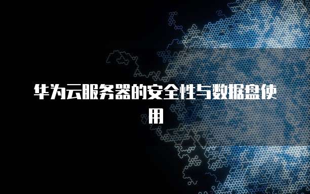 华为云服务器的安全性与数据盘使用