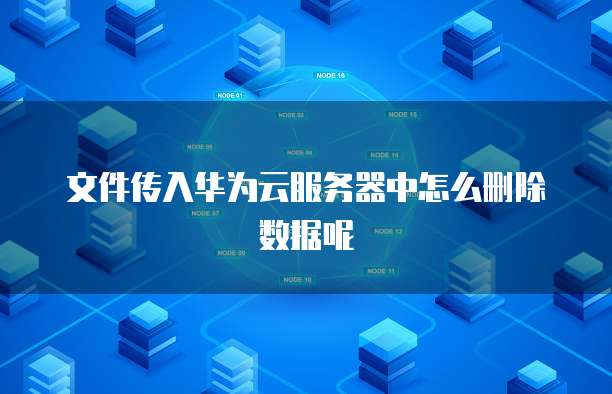 文件传入华为云服务器中怎么删除数据呢