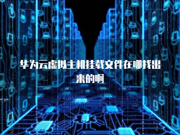 华为云虚拟主机挂载文件在哪找出来的啊