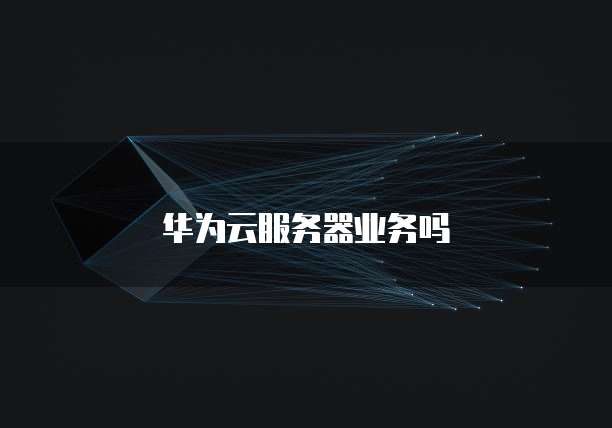 华为云服务器业务吗